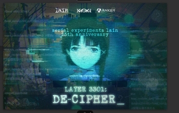 アニメ『serial experiments lain』の25周年を記念する代替現実ゲーム『Layer 3301： De-Cipher』が発表。2023年6月スタート予定、“lain”とともに人の繋がりの進化に参加しよう