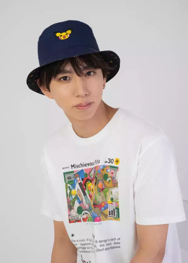 「ポケモンカードゲーム×はじめしゃちょーコラボ！キュートなピチューのTシャツやバケットハットなど」の画像