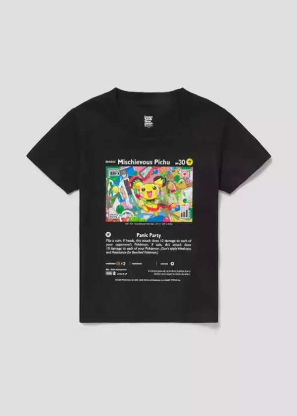 「ポケモンカードゲーム×はじめしゃちょーコラボ！キュートなピチューのTシャツやバケットハットなど」の画像
