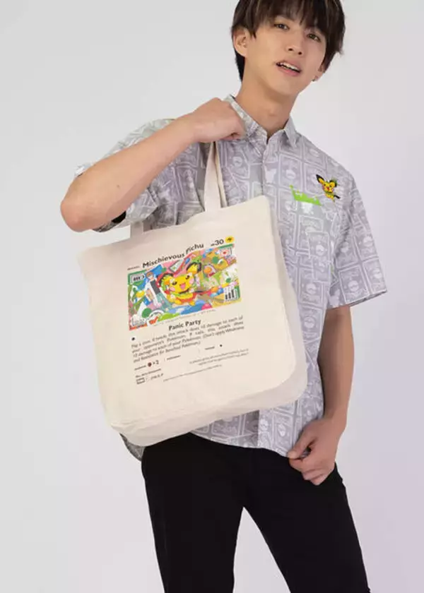 「ポケモンカードゲーム×はじめしゃちょーコラボ！キュートなピチューのTシャツやバケットハットなど」の画像