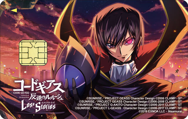 『コードギアス 反逆のルルーシュ ロストストーリーズ』とコラボした「DMM JCBカード」が登場！絵柄は全4種