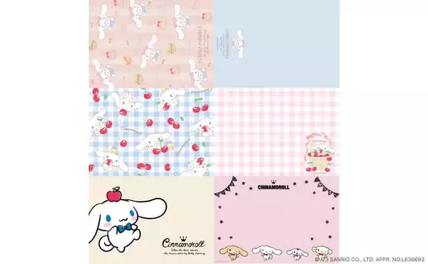 「『シナモロール』レターブック発売決定！シナモン誕生から、20年分の歴代デザインが楽しめる！便せんや包装紙におすすめ」の画像