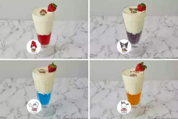 「サンリオのアメリカンダイナー風ストロベリーカフェが期間限定オープン。マイメロディやクロミ、シナモロールの可愛い特典も。」の画像