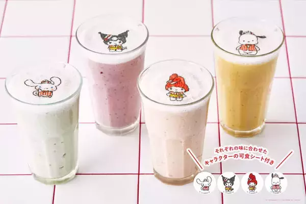 「サンリオのアメリカンダイナー風ストロベリーカフェが期間限定オープン。マイメロディやクロミ、シナモロールの可愛い特典も。」の画像