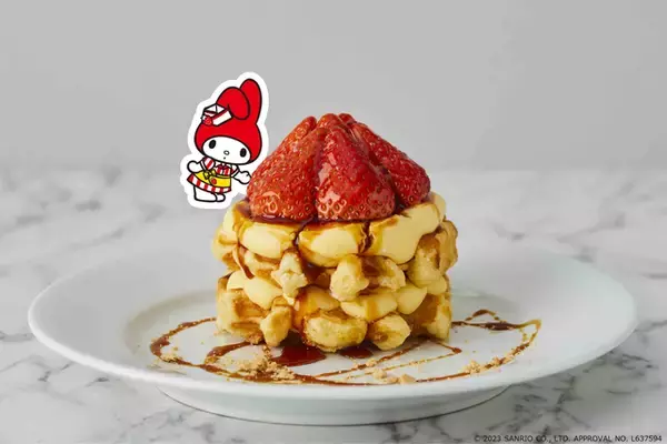 「サンリオのアメリカンダイナー風ストロベリーカフェが期間限定オープン。マイメロディやクロミ、シナモロールの可愛い特典も。」の画像