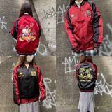 「『サンリオ』刺繍が可愛いリバーシブルスカジャンが発売決定！ハローキティ、クロミ＆マイメロディ、ハンギョドンなど」の画像2