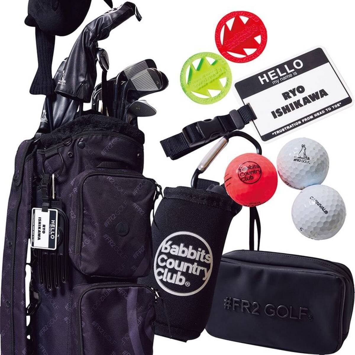 FR2GOLF 黒し fr2ゴルフ ボールケース ラウンドポーチ ボールポーチ 新品 