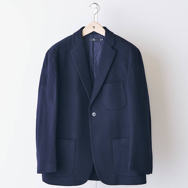 ユニクロ ＋j ウールブレンドオーバーサイズジャケット 聞える  