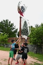 「いつか琉球王朝祭りで」　小中学生5人、手作り旗頭で道ジュネー　大舞台を心待ち【動画あり】