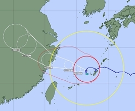 【台風13号】宮古島に暴風警報、本島中南部は9日未明まで猛烈な風（8日午前11時）