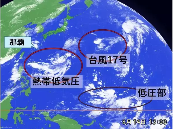 「“異例のコース”進む台風に注意　週末は晴れても天気急変の恐れ」の画像