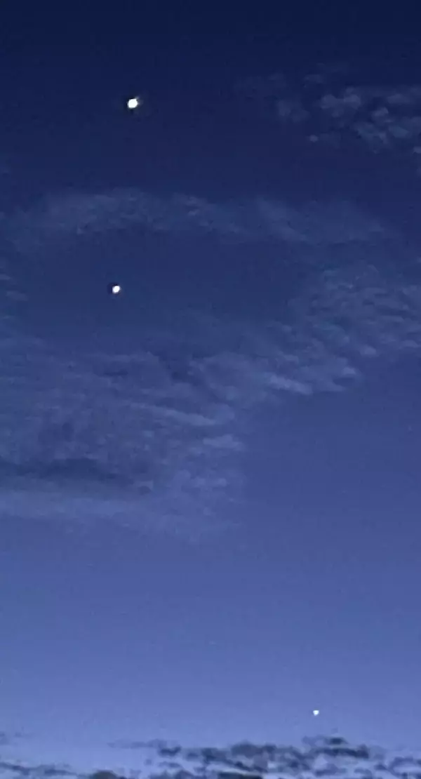「さすが石垣島」 梅雨の合間に天文ショー　金星・木星・水星を同時観察