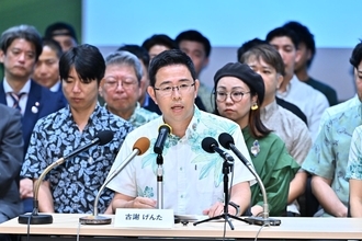 【速報】古謝玄太氏が県知事選に立候補を表明　辺野古の新基地建設は「容認する」