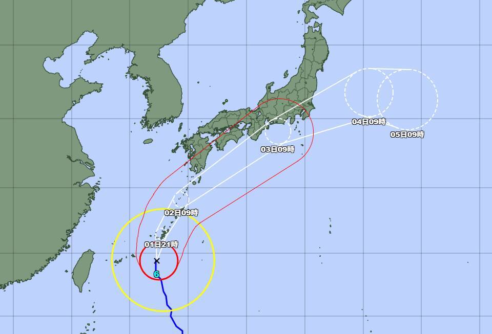 【台風6号】宮古島地方に最接近　沖縄本島で最大瞬間風速33.6メートル記録（1日午前10時）
