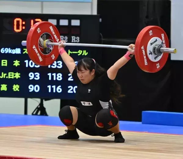 並里柚希（名護）が頂点に　インターハイ重量挙げ女子69キロ級　トータル173キロ