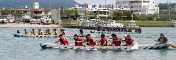名護市で伝統の海神祭　海人らが熱戦のハーリー、西が昨年に続きＶ