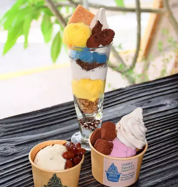 マンゴーなど旬のフルーツふんだんに　体に優しい果物ジェラート　沖縄・宜野湾市「MAON VEGAN FACTORY」