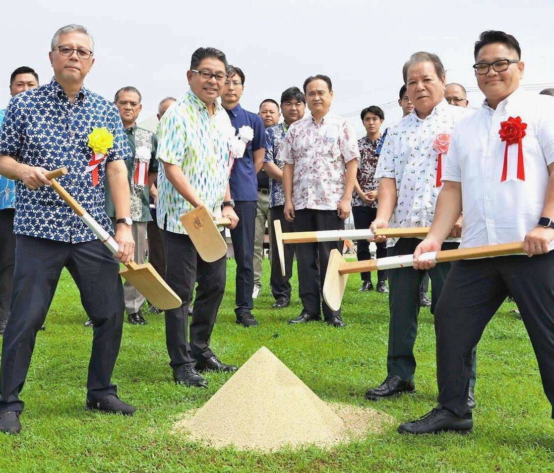 町初のパークPFIを導入　与那古浜公園が大幅リニューアルへ　沖縄・与那原町東浜で起工式