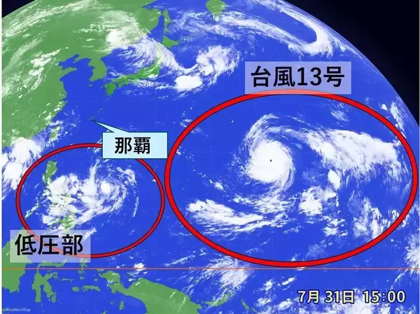 「沖縄で今年初の「猛暑日」恐れ　被災地・熊本では「経験のない酷暑」も　猛烈な台風13号が沖縄方面へ進行」の画像