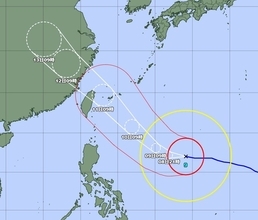 【台風9号】10日から11日ごろ先島諸島に接近へ　沖縄本島にも暴風警報の恐れ