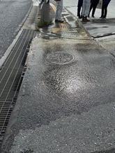 沖縄市比屋根で水道管が漏水　断水や道路陥没なし