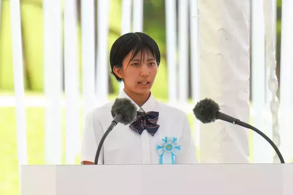 【全文】沖縄慰霊の日「平和の詩」朗読した14歳　曽祖母の「生きたいと願った証」を未来へ