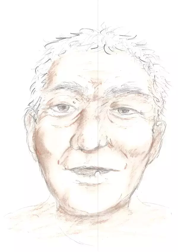 「公園に身元不明遺体　70代とみられる男性　生前に「オオシロ」名乗る　沖縄・浦添市【似顔絵】」の画像