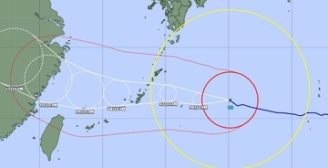 【台風13号】本島北部は6日午後8時ごろ、中南部は午後10時ごろ暴風警報へ　最大瞬間風速60メートル予想