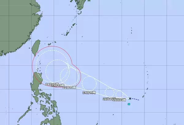新たな台風、あす発生か　マリアナ諸島に「台風のたまご」（6月19日午後3時）