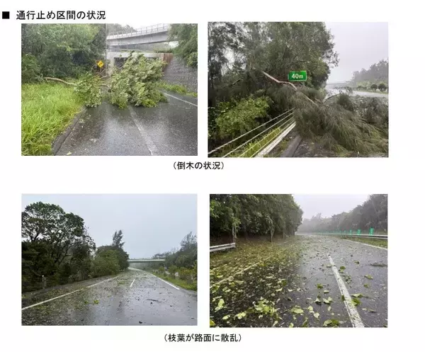 【台風6号】沖縄自動車道の通行止め、那覇IC―屋嘉ICは2日午後2時ごろ解除へ