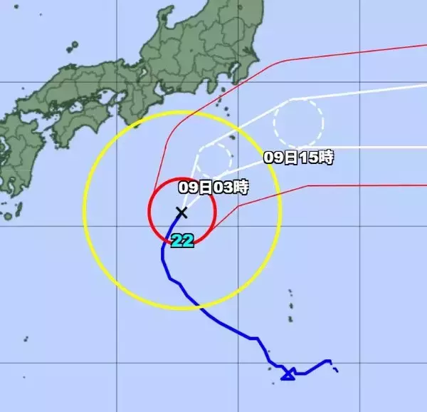 「【速報】台風23号が発生、日本の南へ　10～11日に沖縄地方に接近か」の画像
