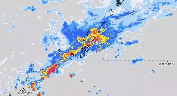 国頭村に記録的短時間大雨情報　国頭村・東村に土砂災害警戒情報　国頭村東部で1時間120ミリの大雨記録