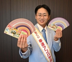 「宝くじでワクワクを楽しんで」　ネクタイ姿の「幸運のアンバサダー」柏木さんが沖縄に　年末ジャンボ購入呼びかけ