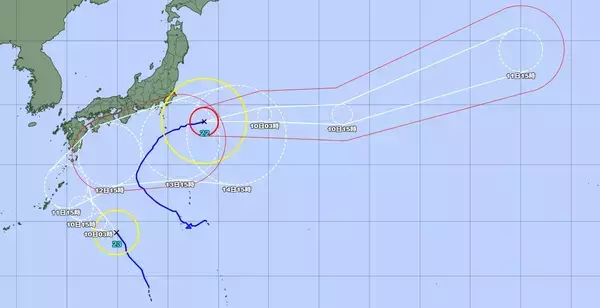 台風23号、大東島10日（金）昼過ぎ・沖縄本島は11日（土）に最接近へ　その後は急カーブか（9日午後3時）