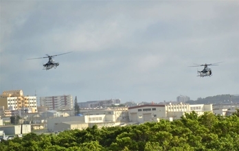 宮崎に不時着したAH1攻撃ヘリが普天間に戻る