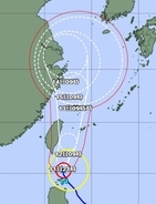 暴風65メートルの恐れも　猛烈な台風14号、あす先島諸島に接近