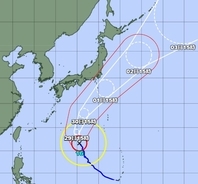 大型で非常に強い台風16号、さらに発達しながら日本の南を北上