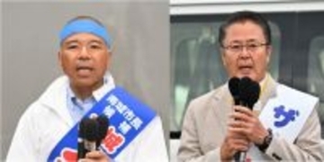 大城氏「政治を本気で変えたい」　座波氏「声なき声拾うリーダーに」　沖縄・南城市長選の候補が第一声