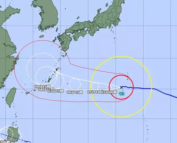 大型で非常に強い台風13号　沖縄本島7日から9日まで暴風長引く恐れ　直撃時に動き「ゆっくり」予想【予想接近時間の一覧あり】