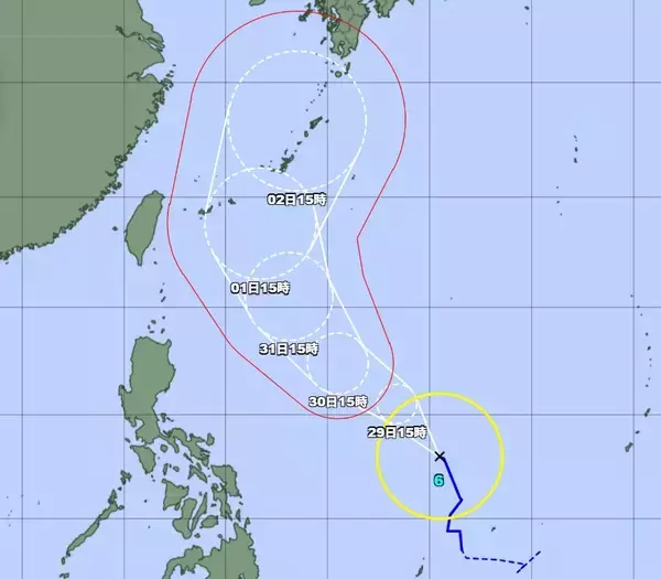 【台風6号】「強い」勢力で沖縄本島直撃か　6月2日ごろに暴風警報発表の見込み（5月28日午後3時）