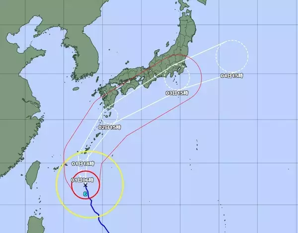 【台風6号】沖縄本島を直撃へ　1日明け方に本島中南部で暴風警報の見込み（5月31日午後6時）