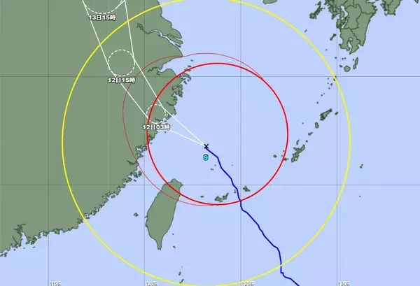 【台風9号】久米島や慶良間・粟国は夜まで暴風に警戒（11日午後4時現在）