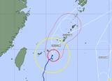 「【台風7号】沖縄本島中南部4村と久米島町に暴風警報　あす明け方にも最接近か（25日午後4時22分）」の画像1