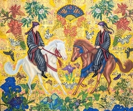琉球競馬の復活描いた日本画で大賞　沖縄・北谷町の画家、仁添まりなさん　京都・鳥取で展示へ