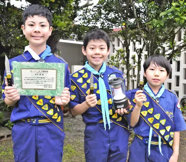 難関の「スーパーカブ」を小5の3人が取得　沖縄のボーイスカウト活動で　｢災害時に役立てたい｣
