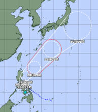 熱帯低気圧は今夜にも台風1号に　最大瞬間風速は23メートル　沖縄本島は警報級の大雨の恐れ【25日午前9時】
