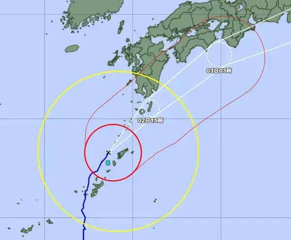 【台風6号】沖縄本島中南部と久米島の暴風警報を解除　北部は暴風に警戒（6月2日午前5時）