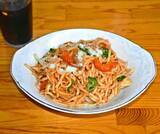 「［胃心地いいね］（864）　もちもち　宮古麺ナポリタン　花風（はなふう）　宮古島市下地来間130　電話080（2259）8238」の画像2