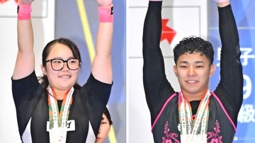 インターハイ　重量挙げ比嘉功と並里柚希が優勝　カヌースプリントで沖水ペアは2位
