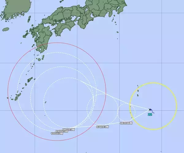 台風22号が発生　今週後半に沖縄・奄美か　暴風域を伴いながら発達【10月5日午前6時】